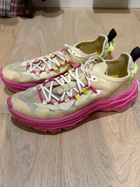 Women’s Beige & Pink Chunky Athletic Sneakers